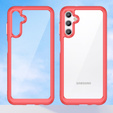 Telefontok a Samsung Galaxy A14 4G/5G, Fusion Hybrid, átlátszó / piros