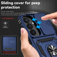 Páncélozott tok állvánnyal és lencsefedéllel Samsung Galaxy S26 Plus készülékhez, kék