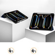 Tok iPad Pro 11" 2024 (5 gen.), Smartcase tolltartóval, sötétkék