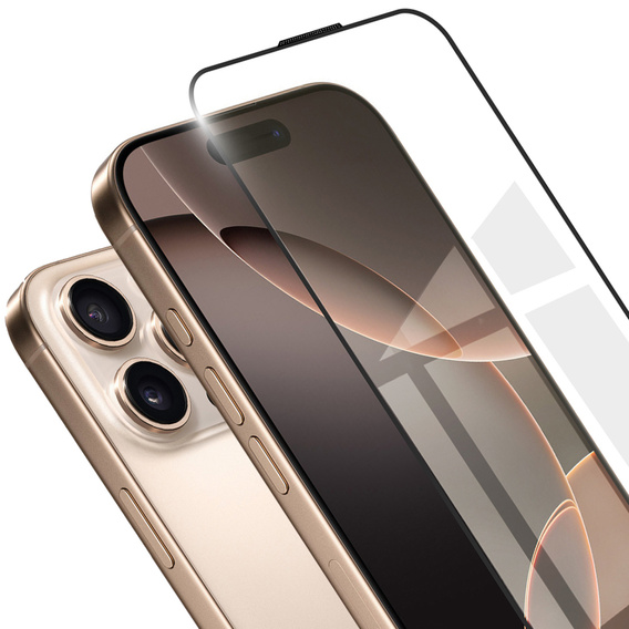 3D edzett üveg iPhone 16 Pro készülékhez, fekete