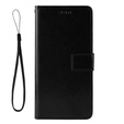Pattintható tok a Xiaomi Poco F6, Crazy Horse Wallet, fekete