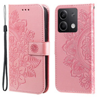 Pattintható tok a Xiaomi Redmi Note 13 5G, Mandala, rózsaszín rose gold