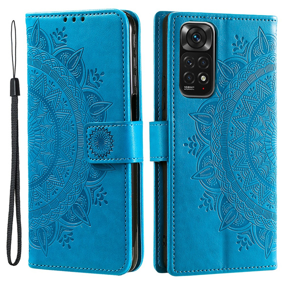 Pattintható tok a Xiaomi Redmi Note 11/11S, Mandala, kék
