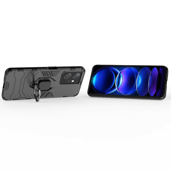 Telefontok a Xiaomi Redmi Note 12 4G, Kickstand Ring, fekete