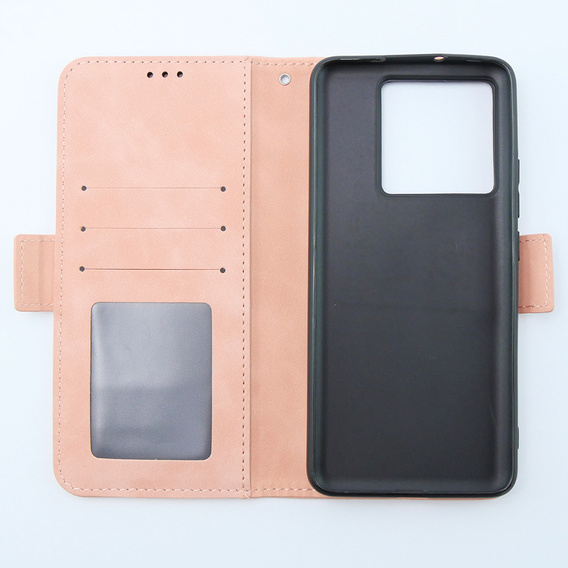 Pattintható tok a Xiaomi 13T / 13T Pro, Card Slot, rózsaszín