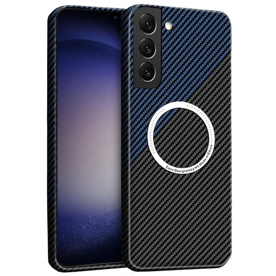 Telefontok a Samsung Galaxy S23 Plus, Magsafe Slim Carbon, fekete / kék