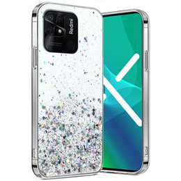 Telefontok a Xiaomi Redmi 10C, Glittery, átlátszó