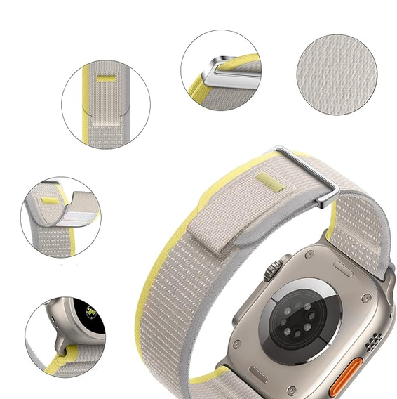 Nylon szíj az Apple Watch 1/2/3/4/4/5/6/7/8/9/10/SE/Ultra/Ultra 2 42/44/45/49MM órához