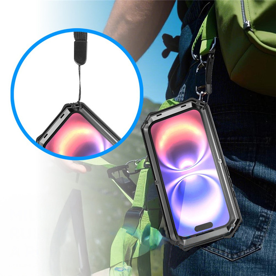 R-JUST páncélozott tok állvánnyal iPhone 17-hez