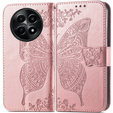 Pattintható tok a Realme 12, Butterfly, rózsaszín rose gold