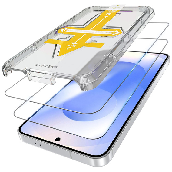 2x Edzett üveg az Samsung Galaxy S24 FE, ERBORD 9H Easy App