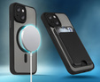 Tok iPhone 15-hoz, MagSafe, ERBORD Matt Case, fekete + képernyőüveg