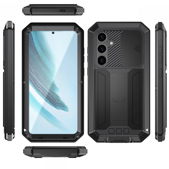 Páncélozott tok a Samsung Galaxy S25+ Plus, R-JUST, fekete