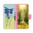 Pattintható tok a Xiaomi Redmi 13C / Poco C65, Wallet, feather, kék