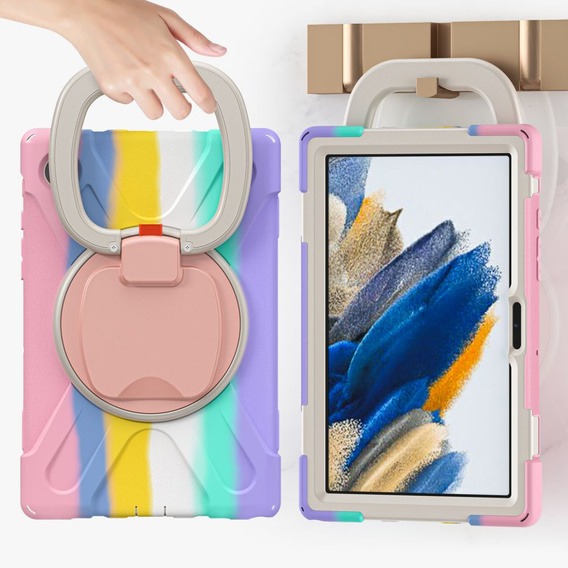 Gyerek tok Samsung Galaxy tab A8 10.5 SM-X200 SM-X205, páncélozott, pánttal, kék