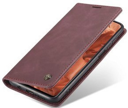 CASEME tok Xiaomi do Redmi Note 9s / 9 Pro, Leather Wallet Case, bordó
