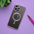 Tok iPhone 16 Pro Max-hoz, Electro MagSafe, lila + üveg a képernyőhöz