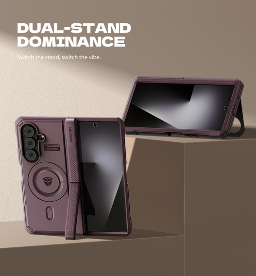 Dexnor mágneses páncélozott tok kettős állvánnyal Samsung Galaxy Z Fold7 készülékekhez