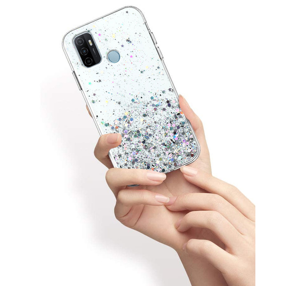 Telefontok a Oppo A53 2020, Glittery, átlátszó