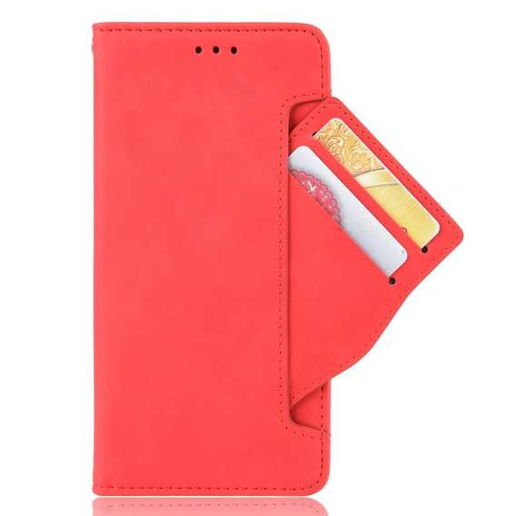 Pattintható tok a Xiaomi Redmi 10C, Card Slot, piros