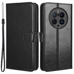 Pattintható tok a Huawei Mate 50 Pro 4G, Crazy Horse Wallet, fekete