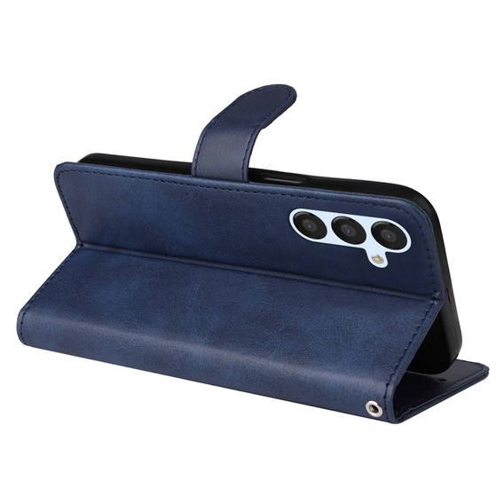 Pattintható tok a Samsung Galaxy A34 5G, Leather Wallet, sötétkék
