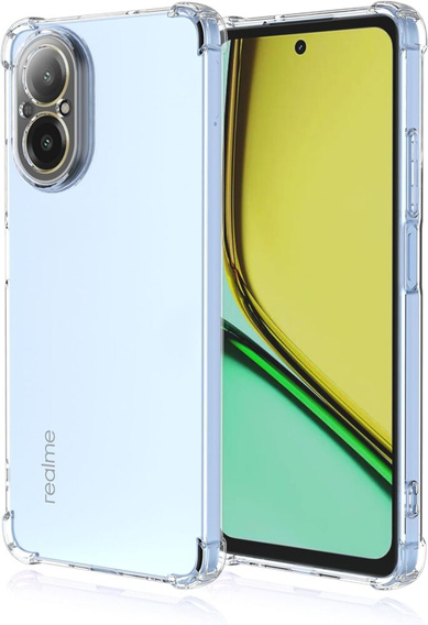 Tok Realme C67 4G, Anti-Shock, átlátszó + üveg 9H