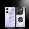 Tok Xiaomi Poco M7 Pro 5G, mágneses lemezzel, átlátszó / fekete