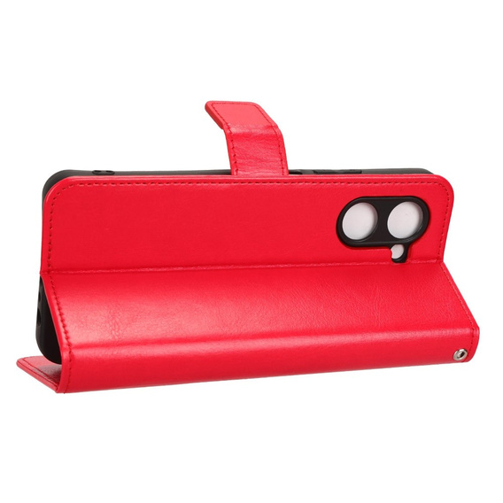 Pattintható tok a Realme C33, Crazy Horse Wallet, piros