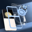 Tok Samsung Galaxy Z Flip7 FE / Z Flip6, Corners Dropproof, MagSafe-hoz, átlátszó / kék