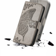 Pattintható tok a Motorola Moto G24 / G24 Power / G04, Butterfly, szürke