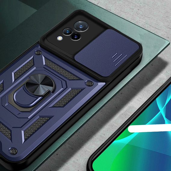 Telefontok a Vivo V21 5G, CamShield Slide, tengerészkék