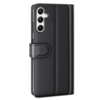 Pattintható tok Samsung Galaxy A35 5G, Split Leather, fekete