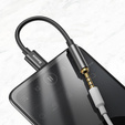 USB-C – 3,5 mm-es mini jack átalakító USB-C porttal rendelkező okostelefonokhoz, AUX csatlakozó nélkül