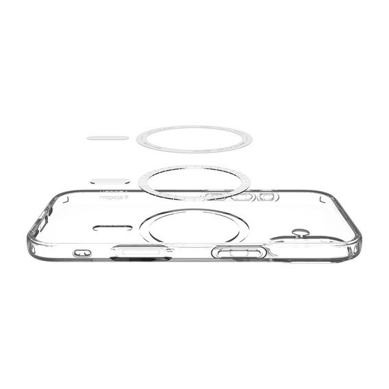 Spigen tok iPhone 17 készülékhez, Liquid Crystal MagSafe, átlátszó/fehér