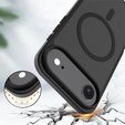 Matt tok iPhone Air készülékhez, MagSafe-hoz, áttetsző fekete