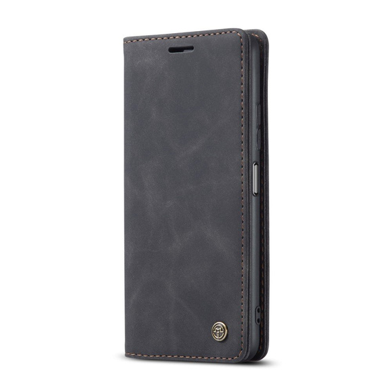 CASEME tok Xiaomi Redmi Note 10 Pro, Leather Wallet Case, fekete
