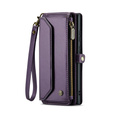 Tok CASEME Samsung Galaxy S25 Ultra, RFID Leather Wallet, vállpánttal, lila