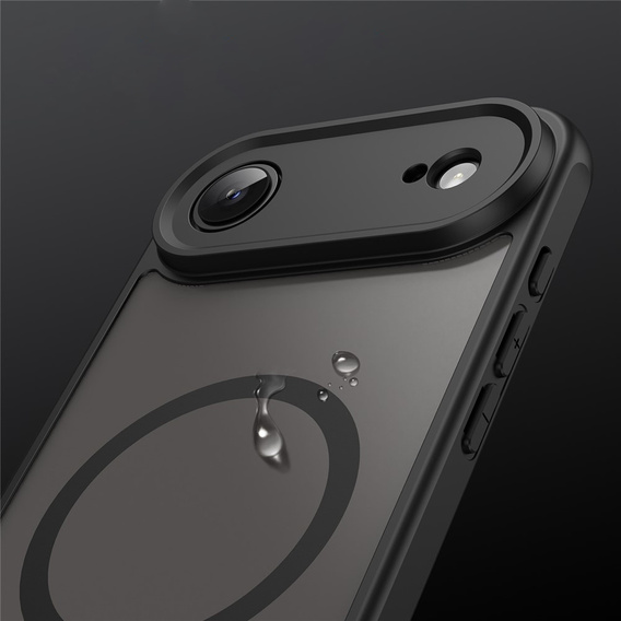 Matt tok iPhone Air készülékhez, MagSafe-hoz, kameravédelemmel, matt fekete