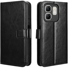 Pattintható tok a Infinix Hot 50i 4G, Crazy Horse Wallet, fekete