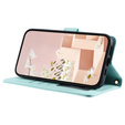 Flap tok Samsung Galaxy S25, Rhombus Crossbody Leather, zöld