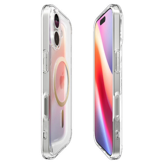 Spigen tok iPhone 17 készülékhez, Ultra Hybrid MagSafe, átlátszó/arany