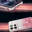 Tok Motorola Moto G86 5G, Glitter Flower, rózsaszín rose gold