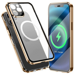 Magnetic Dual Glass MagSafe tok iPhone 12 Pro, arany
