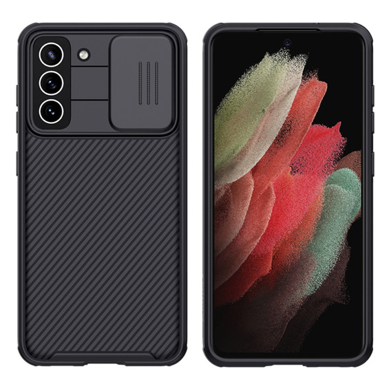 Tok Samsung Galaxy S21 FE, páncélozott Nillkin, CamShield Pro, fekete