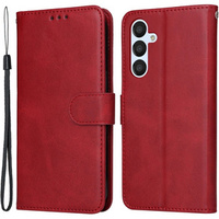 Pattintható tok a Samsung Galaxy A34 5G, Leather Wallet, piros