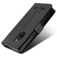 Pattintható tok a Ulefone Armor X10 / X10 Pro, Wallet Smart Magnet Case, fekete