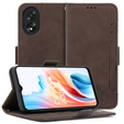 Pattintható tok a Oppo A38 4G / Oppo A18 4G, Card Slot, barna