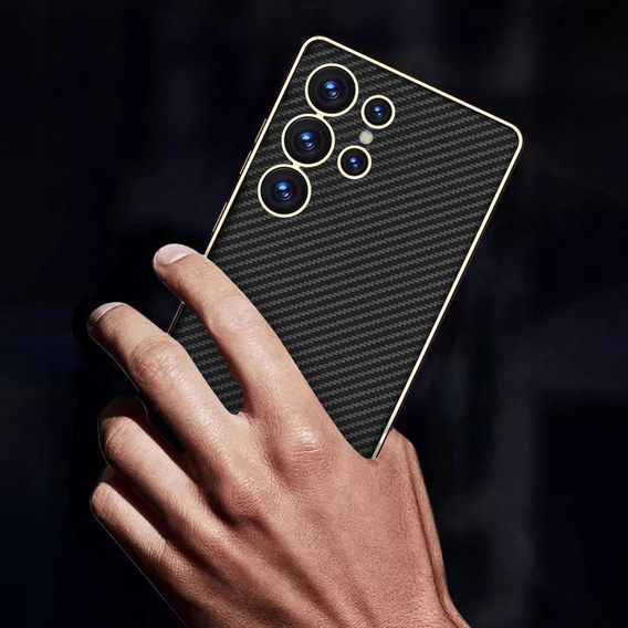 Telefontok a Samsung Galaxy S25 Ultra, GKK Leather, carbon fekete
