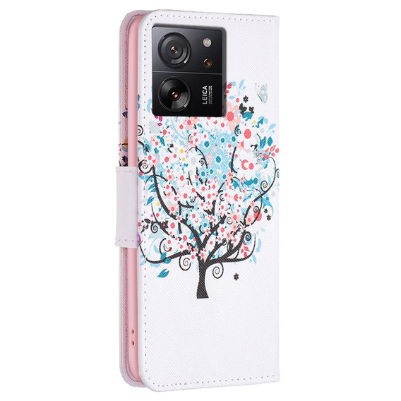 Flip tok Xiaomi 13T / 13T Pro / Redmi K60 Ultra, Wallet, colorful tree, fehér